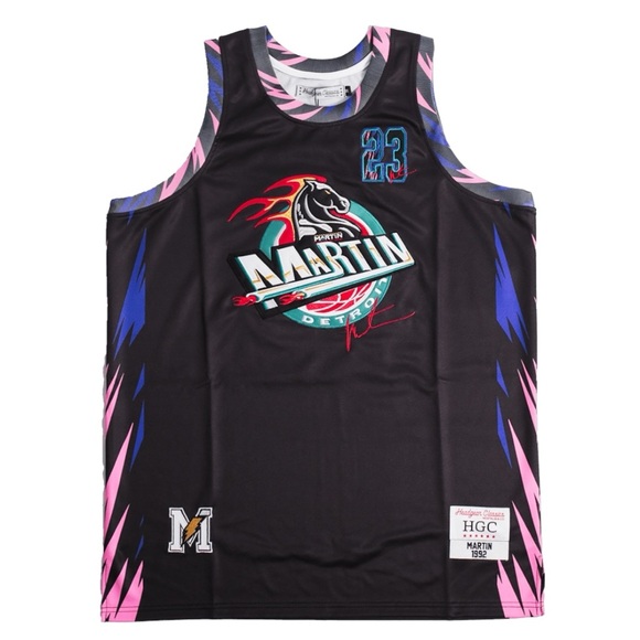 Headgear Classics Martin Detroit Basketball Jersey #23 Black 3XL NWT - Picture 1 of 3